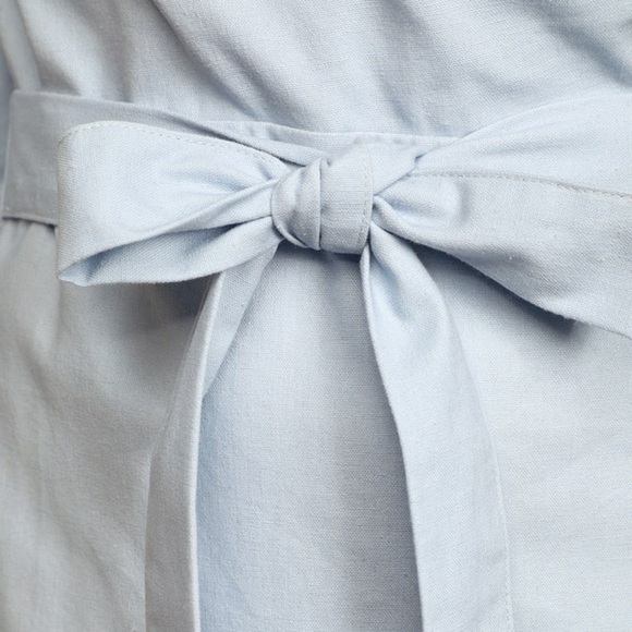 Lulu’s Pure Serenity Light Blue Off-the-Shoulder Puff Sleeve Mini Dress Med NWT - Picture 6 of 11